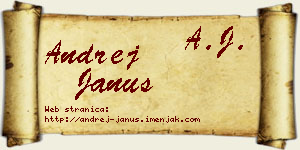 Andrej Janus vizit kartica